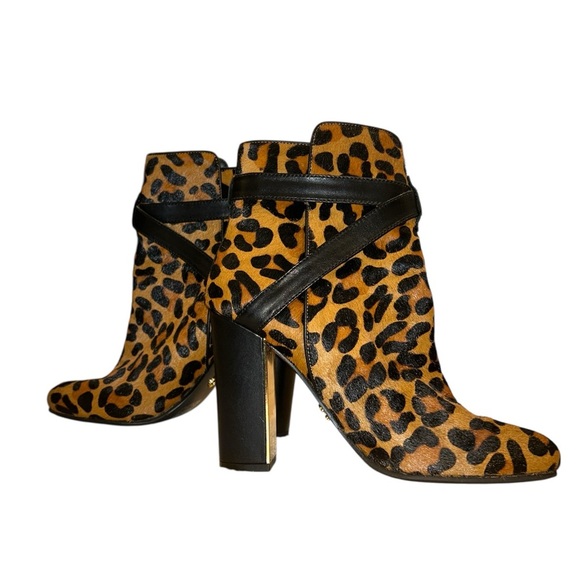 C Wonder Leopard Calf Hair Booties - Picture 4 of 9